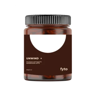 Unwind Superfood Latte calming wellness drink with natural superfood ingredients for relaxation and stress relief