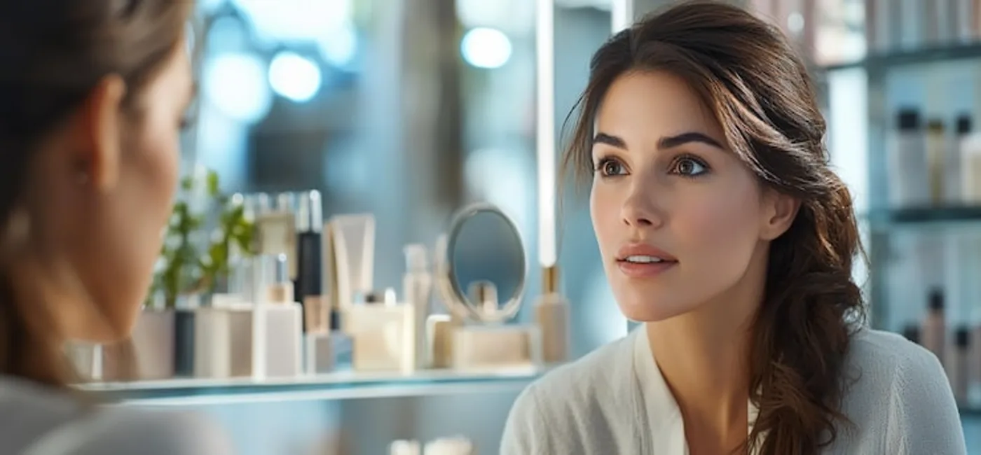 Skincare and beauty transformation concept for glowing skin in 2026.