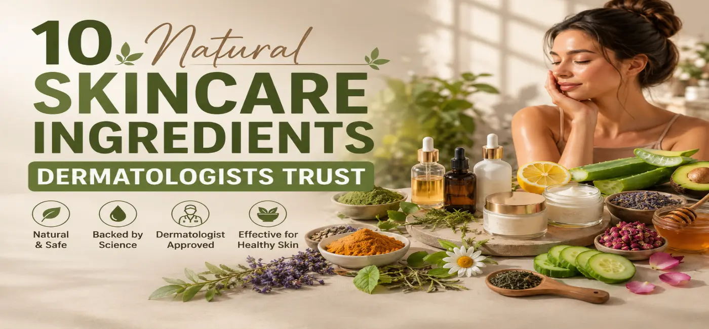 Discover 10 dermatologist-trusted natural skincare ingredients that hydrate, soothe, and reveal healthier, glowing skin naturally.