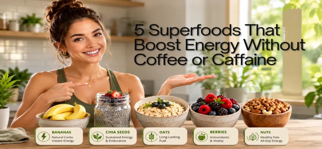 5 superfoods that boost energy without coffee or caffeine 1