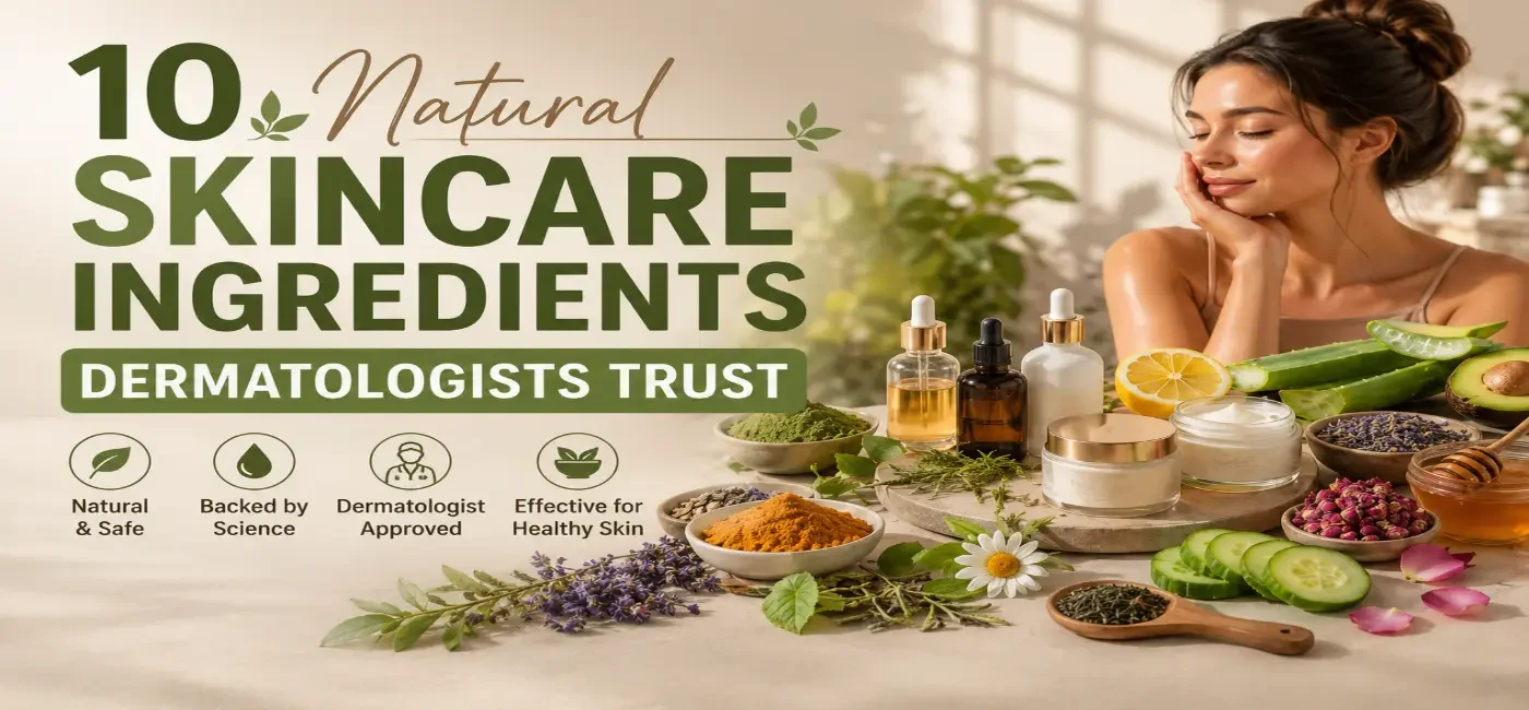 Discover 10 dermatologist-trusted natural skincare ingredients that hydrate, soothe, and reveal healthier, glowing skin naturally.
