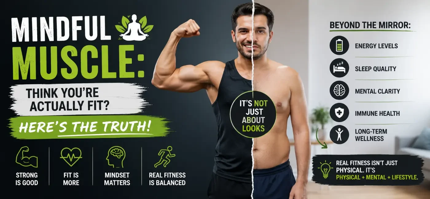 A person evaluating their workout progress, matching the question are you actually fit by Mindful Muscle.